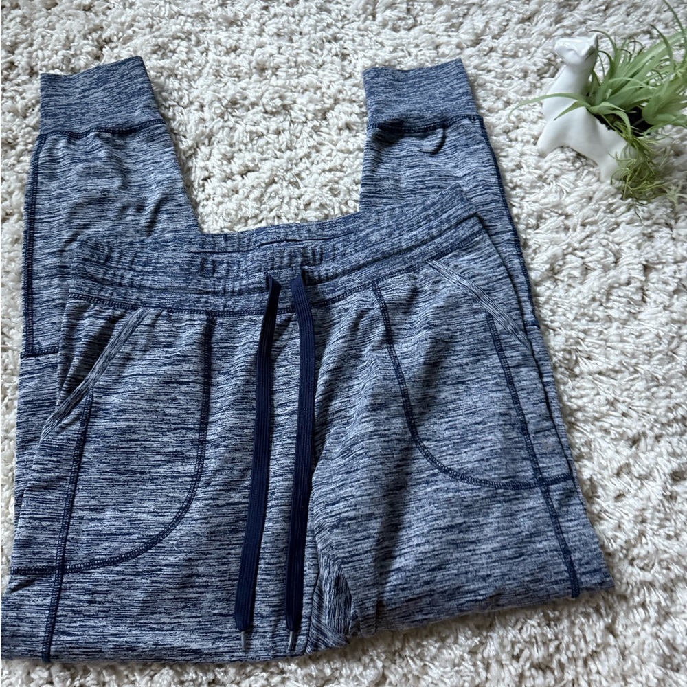 Grey & blue comfortable leggings, joggers, sweatpants, Danskin joggers